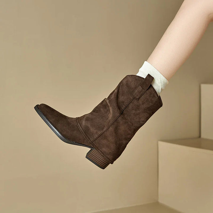 Audrey | Vintage Look Suede Boots