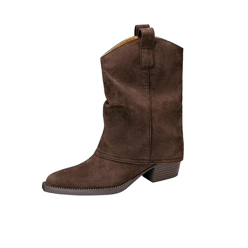 Audrey | Vintage Look Suede Boots