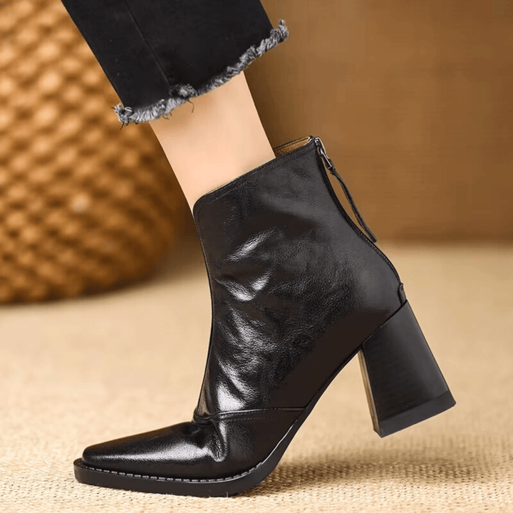 Eleanor | Elegant Leather Ankle Boot